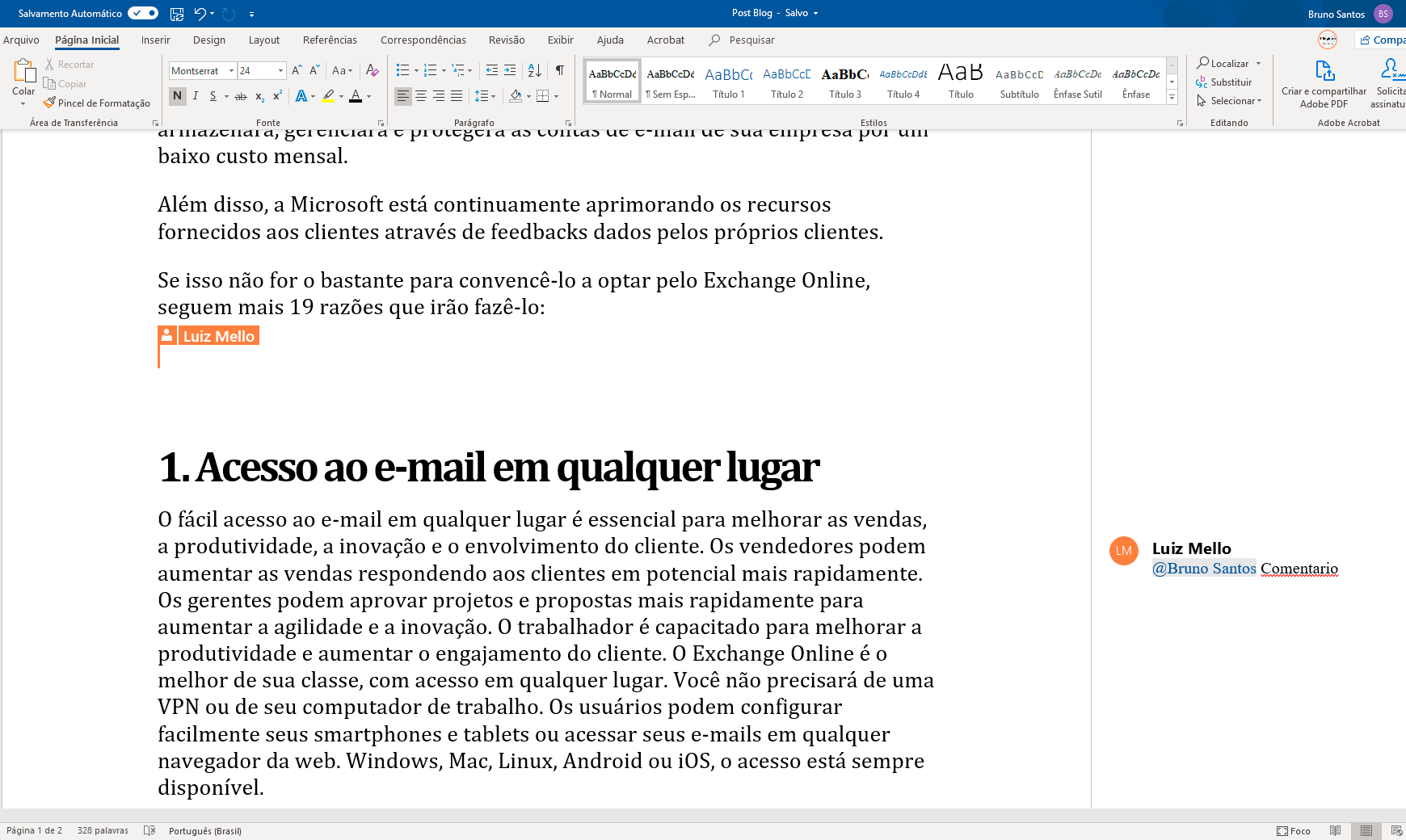 Coautoria Office 365