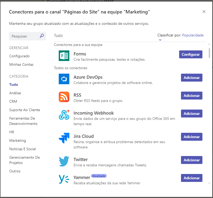 Conectores Office 365